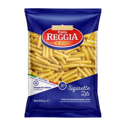 REGGIA ΜΑΚΑΡΟΝΙΑ ΚΟΦΤΟ ΛΕΠΤΟ SIGARETTE ZITI 500gr (ΙΤ)