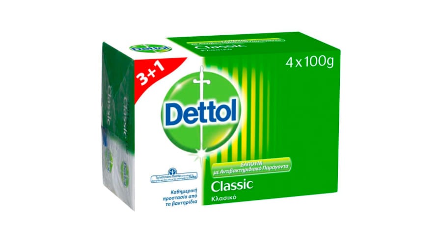 DETTOL ΣΑΠΟΥΝΙ CLASSIC 4x100gr