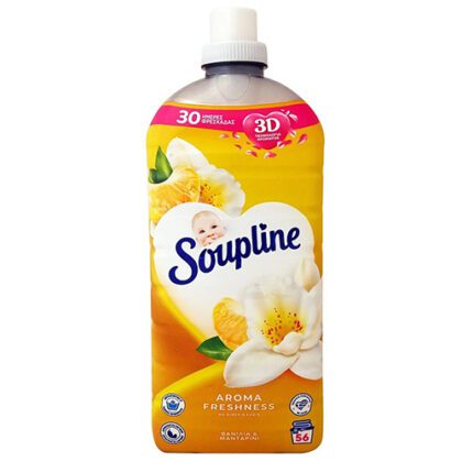 SOUPLINE ΣΥΜΠΥΚΝΩΜΕΝΟ ΜΑΛΑΚΤΙΚΟ ΡΟΥΧΩΝ ΑΡΩΜΑ ΒΑΝΙΛΙΑ & ΜΑΝΤΑΡΙΝΙ 56μεζ 1250ml