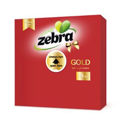 ZEBRA ΧΑΡΤΟΠΕΤΣΕΤΑ 2Φ ΚΟΚΚΙΝΗ 33x33εκ 45τμχ