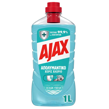 AJAX ΑΠΟΛΛΥΜΑΝΤΙΚΟ ΧΩΡΙΣ ΧΛΩΡΙΟ OCEAN FRESH (ANTIBAK TURQ) 1lt