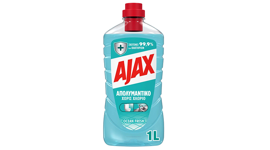 AJAX ΑΠΟΛΛΥΜΑΝΤΙΚΟ ΧΩΡΙΣ ΧΛΩΡΙΟ OCEAN FRESH (ANTIBAK TURQ) 1lt