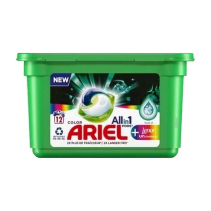 ARIEL ΤΑΜΠΛΕΤΕΣ 3 in 1 PODS COLOR LENOR 12τμχ