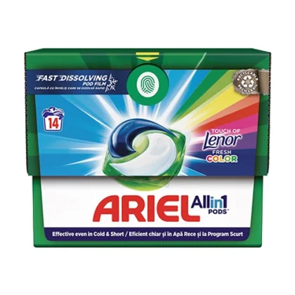 ARIEL ΤΑΜΠΛΕΤΕΣ All in 1 PODS COLOR 14τμχ