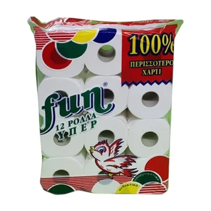 FUN ΧΑΡΤΙ ΥΓΕΙΑΣ ΙΣΙΟ ΚΟΚΚΙΝΟ 12αρι 2Φ 150gr
