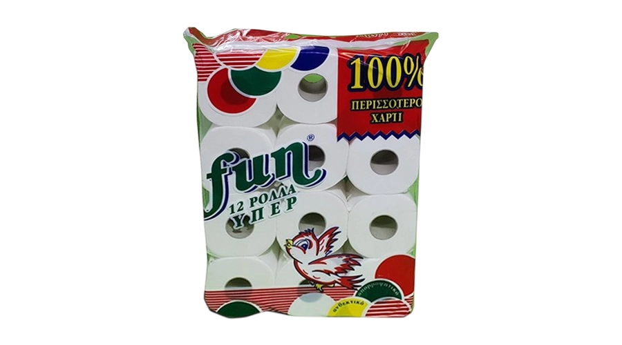 FUN ΧΑΡΤΙ ΥΓΕΙΑΣ ΙΣΙΟ ΚΟΚΚΙΝΟ 12αρι 2Φ 150gr