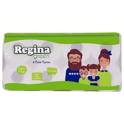 REGINA ΧΑΡΤΙ ΥΓΕΙΑΣ GREEN 2Φ 8ρολ