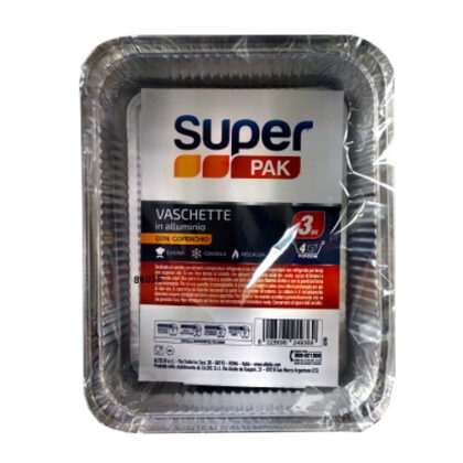 SUPERPAK ΦΟΡΜΕΣ ΑΛΟΥΜΙΝΙΟΥ ΜΕ ΚΑΠΑΚΙ 17x22cm 3τμχ
