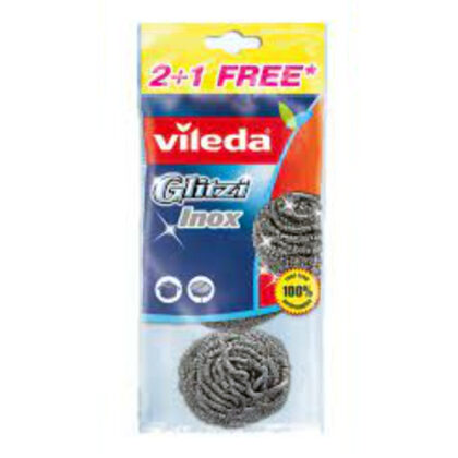 VILEDA ΣΥΡΜΑ ΚΟΥΖΙΝΑΣ SPIRAL GLITZI INOX (2+1 ΔΩΡΟ)