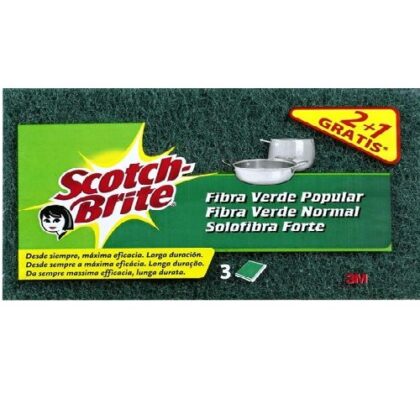 SCOTCH-BRITE ΣΦΟΥΓΓΑΡΙ ΠΙΑΤΩΝ FIBRA VERDE  3τμχ