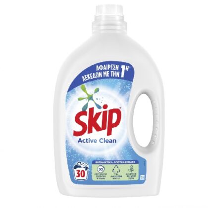 SKIP ΥΓΡΟ ΠΛΥΝΤΗΡΙΟΥ ACTIVE CLEAN 30μεζ 1,5lt