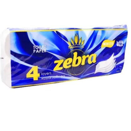 ZEBRA ΧΑΡΤΙ ΥΓΕΙΑΣ ΛΕΥΚΟ 4Φ 10ρολ