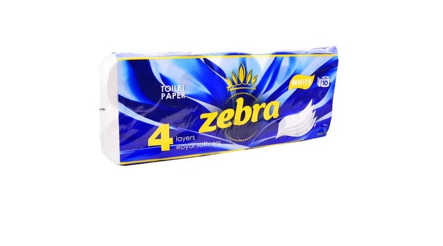 ZEBRA ΧΑΡΤΙ ΥΓΕΙΑΣ ΛΕΥΚΟ 4Φ 10ρολ