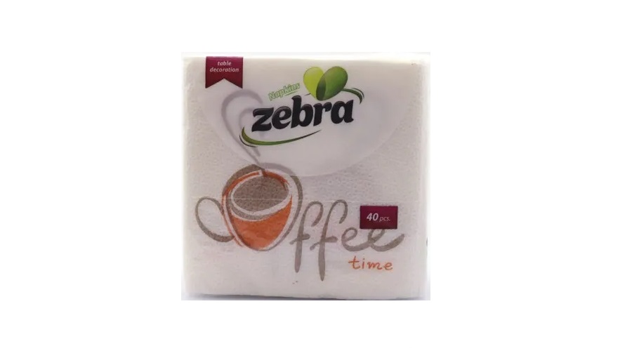 ZEBRA ΧΑΡΤΟΠΕΤΣΕΤΑ COFFEE 28x28εκ 40τμχ
