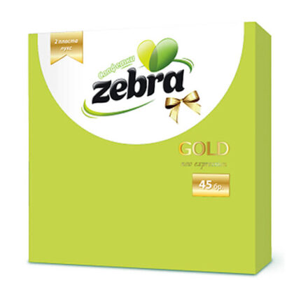 ZEBRA ΧΑΡΤΟΠΕΤΣΕΤΑ ΠΡΑΣΙΝΗ 2Φ 33x33εκ 35τμχ