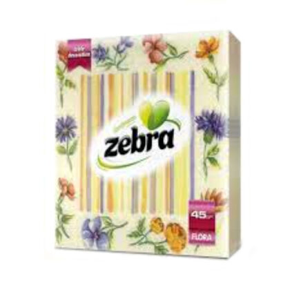 ZEBRA ΧΑΡΤΟΠΕΤΣΕΤΑ FLORA 33x33εκ 45τμχ