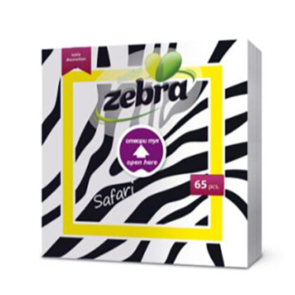 ZEBRA ΧΑΡΤΟΠΕΤΣΕΤΑ SAFARI EASY OPEN 33x33εκ 65τμχ