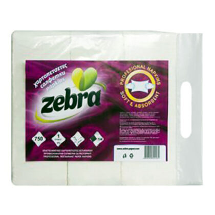 ZEBRA ΧΑΡΤΟΠΕΤΣΕΤΑ ΛΕΥΚΗ 24x24εκ 750τμχ