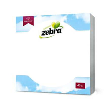 ZEBRA ΧΑΡΤΟΠΕΤΣΕΤΑ ΛΕΥΚΗ 28x28εκ 40τμχ