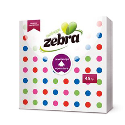 ZEBRA ΧΑΡΤΟΠΕΤΣΕΤΑ ΠΟΥΑ EASY OPEN 33x33εκ 45τμχ