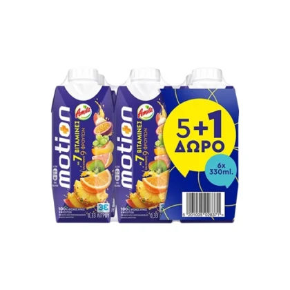 AMITA ΦΥΣΙΚΟΣ ΧΥΜΟΣ MOTION ΒΙΔΩΤΟ 330ml (5+1)
