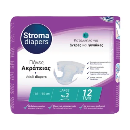 STROMA DIAPERS ΠΑΝΑ ΑΚΡΑΤΕΙΑΣ L 12τμχ