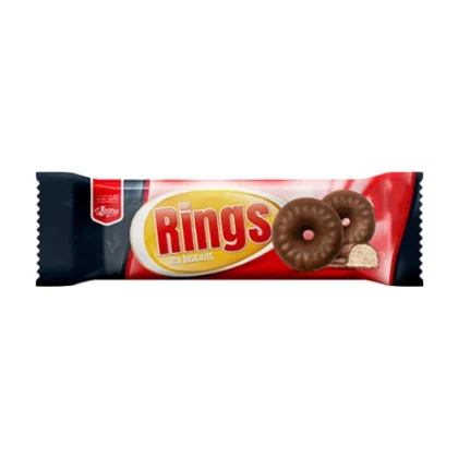 LEONA ΜΠΙΣΚΟΤΑ RINGS ΚΑΚΑΟ ΜΕ ΕΠΙΚΑΛΥΨΗ ΚΑΚΑΟ 90gr