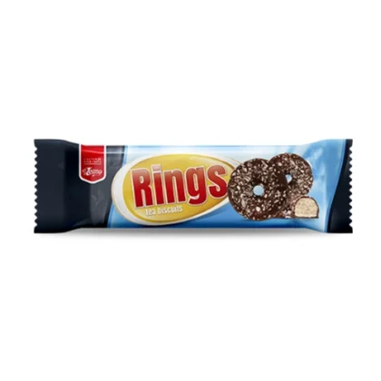 LEONA ΜΠΙΣΚΟΤΑ RINGS ΚΑΚΑΟ ΜΕ ΕΠΙΚΑΛΥΨΗ ΚΑΚΑΟ & ΚΑΡΥΔΑ 90gr
