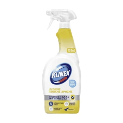 KLINEX SPRAY HYGIENE ΓΕΝΙΚΗΣ ΧΡΗΣΗΣ ΛΕΜΟΝΙ ΧΩΡΙΣ ΧΛΩΡΙΟ 750ml