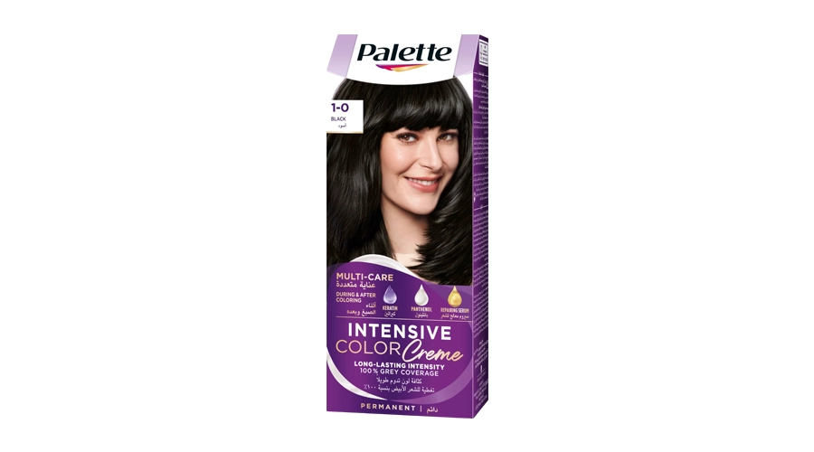 PALETTE INTESIVE COLOR CREAM HAIR ΒΑΦΗ ΜΑΛΛΙΩΝ (1-0) BLACK (ΜΑΥΡΟ) 50ml