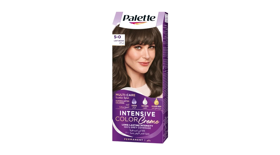 PALETTE INTESIVE COLOR CREAM HAIR ΒΑΦΗ ΜΑΛΛΙΩΝ (5-0) LIGHT BROWN (ΑΝΟΙΧΤΟ ΚΑΣΤΑΝΟ) 50ml