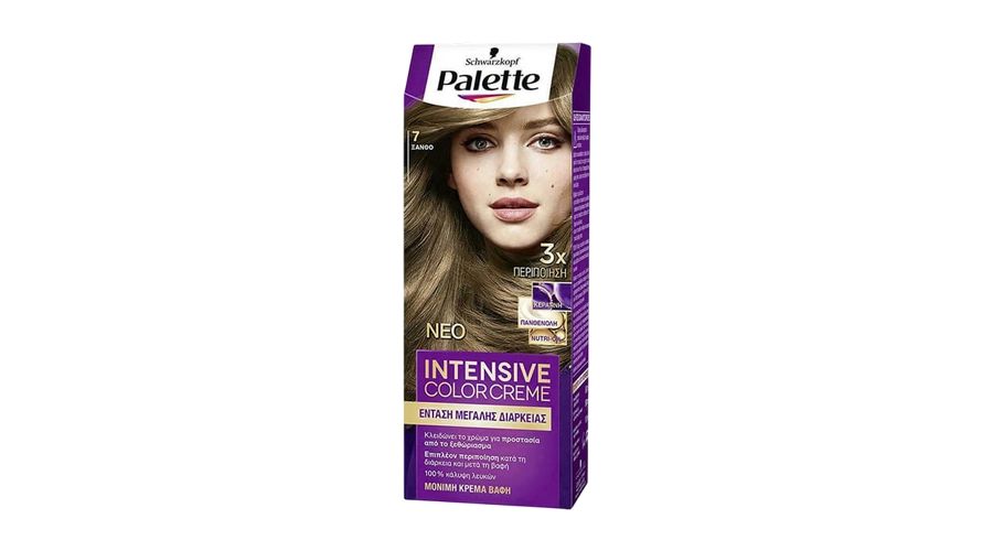 PALETTE INTESIVE COLOR CREAM HAIR ΒΑΦΗ ΜΑΛΛΙΩΝ (7-0) MEDIUM BLONDE (ΜΕΣΑΙΟ ΞΑΝΘΟ) 50ml
