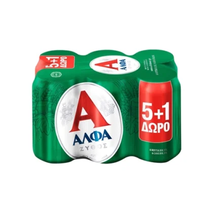 ΜΠΥΡΑ ΑΛΦΑ 330ml (5+1)