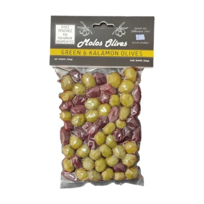 ΜΩΛΟΣ ΕΛΙΕΣ ΠΡΑΣΙΝΕΣ ΚΑΙ ΚΑΛΑΜΩΝ VAC. 250gr