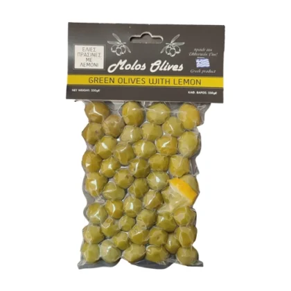 ΜΩΛΟΣ ΕΛΙΕΣ ΠΡΑΣΙΝΕΣ ΜΕ ΛΕΜΟΝΙ VAC. 250gr