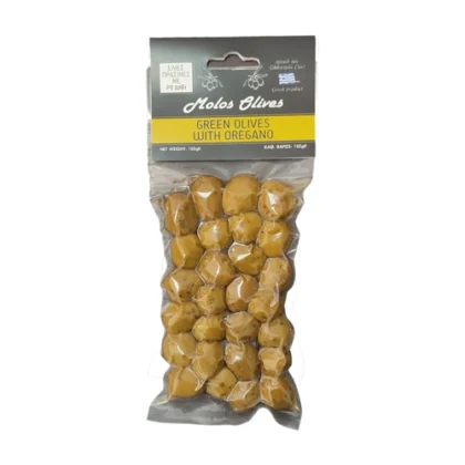 ΜΩΛΟΣ ΕΛΙΕΣ ΠΡΑΣΙΝΕΣ ΜΕ ΡΙΓΑΝΗ VAC. 150gr