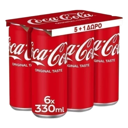 COCA COLA ΚΟΥΤΙ 330ml (5+1ΔΩΡΟ) (330mlx24τμχ)