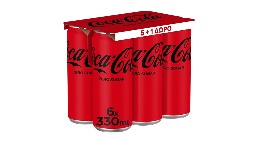 COCA COLA ZERO ΚΟΥΤΙ 330ml (5+1ΔΩΡΟ)