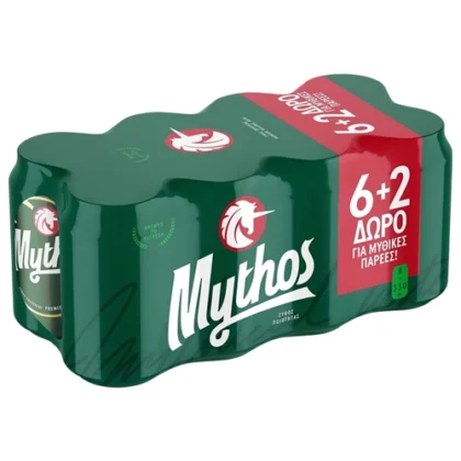 ΜΠΥΡΑ ΜΥΘΟΣ 330ml (6+2)