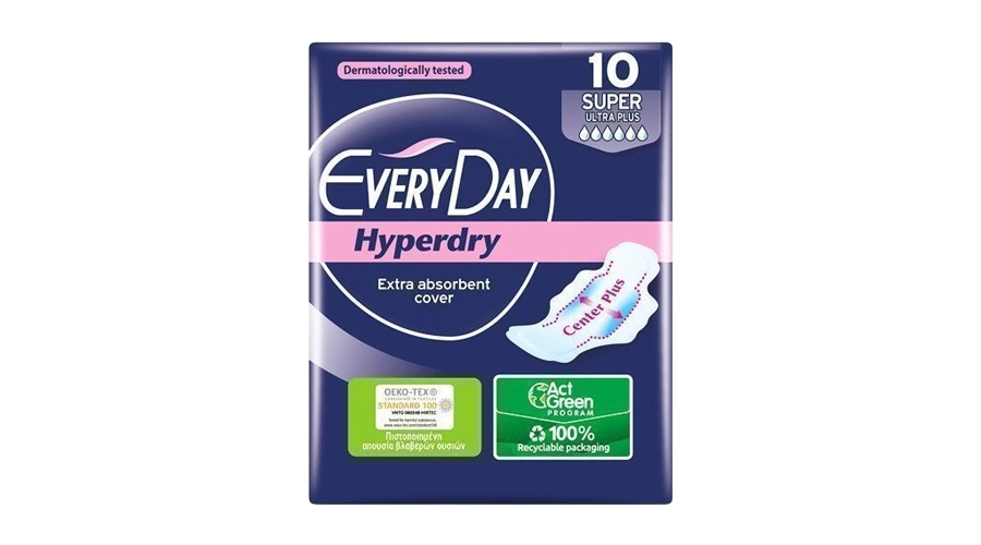 EVERYDAY ΣΕΡΒΙΕΤΕΣ 1807Π HYPERDRY SUPER 10τμχ