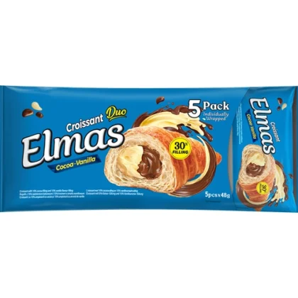 ELMAS ΚΡΟΥΑΣΑΝ ΚΑΚΑΟ & ΒΑΝΙΛΙΑ 5x48gr