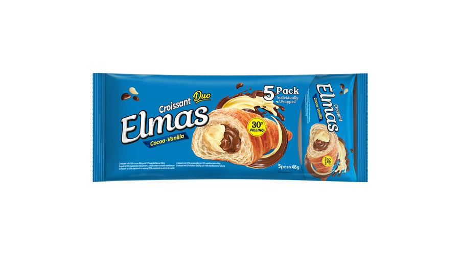 ELMAS ΚΡΟΥΑΣΑΝ ΚΑΚΑΟ & ΒΑΝΙΛΙΑ 5x48gr