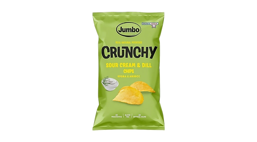 JUMBO CRUNCHY CHIPS ΚΡΕΜΑ & ΑΝΙΘΟΣ 90gr