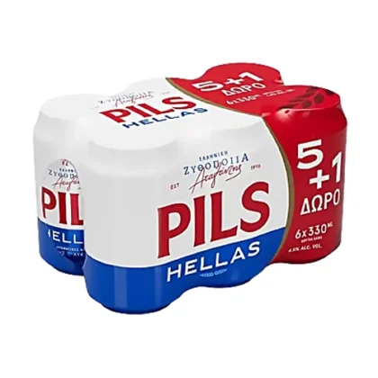 ΜΠΥΡΑ PILS (5+1ΔΩΡΟ) 330ml