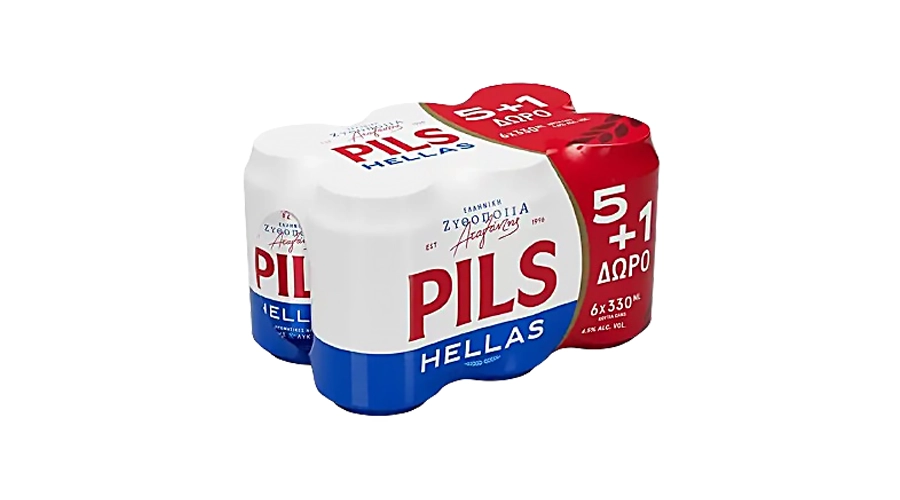 ΜΠΥΡΑ PILS (5+1ΔΩΡΟ) 330ml
