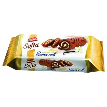 DOMA SOFIA SWISS ROLL ΓΕΜΙΣΗ ΒΑΝΙΛΙΑ 200gr
