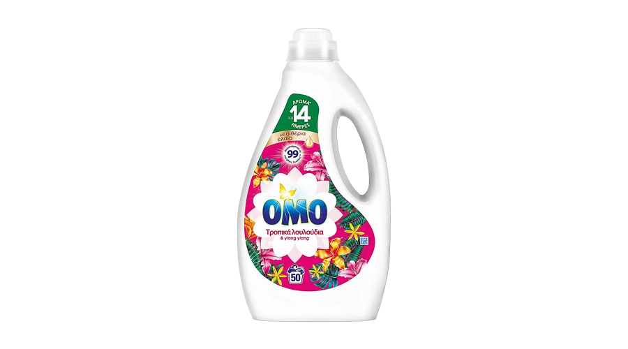 OMO ΥΓΡΟ ΠΛΥΝΤΗΡΙΟΥ ΤΡΟΠΙΚΑ ΛΟΥΛΟΥΔΙΑ 50μεζ 2,250lt
