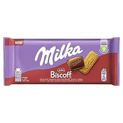 MILKA ΣΟΚΟΛΑΤΑ LOTUS BISCOFF 90gr