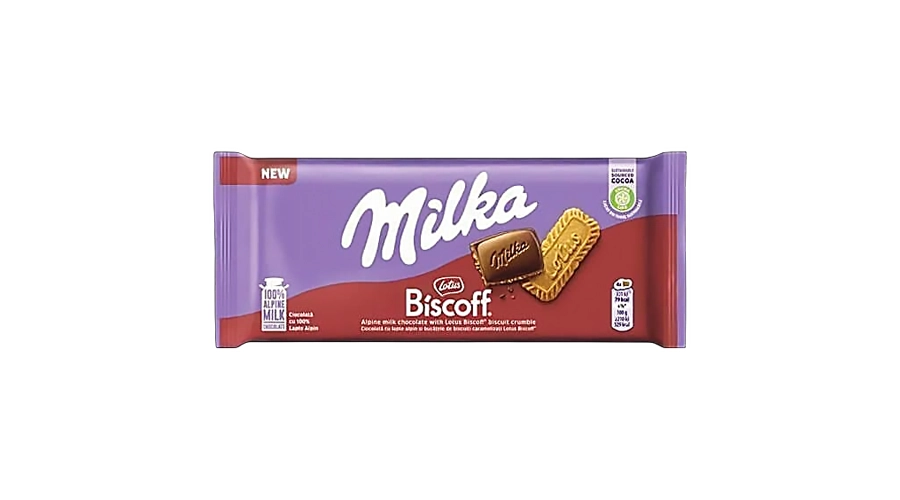 MILKA ΣΟΚΟΛΑΤΑ LOTUS BISCOFF 90gr